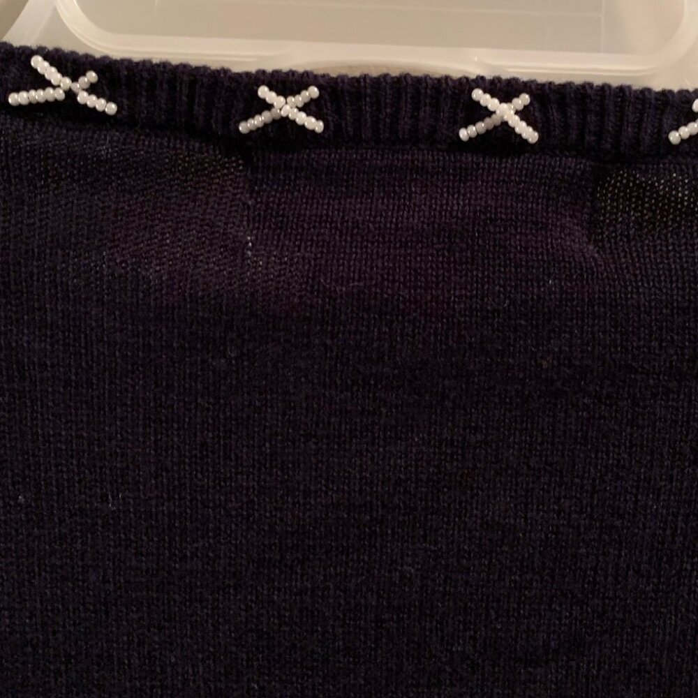 Karen Kane navy blue beaded sweater*HP* - Picture 8 of 12